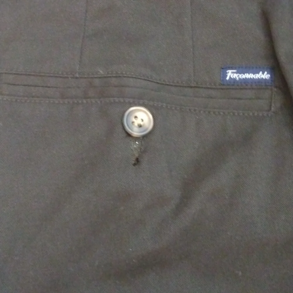 NWT Faconnable Brown Cotton/Wool Pants 36 - 31.5 - Picture 6 of 14